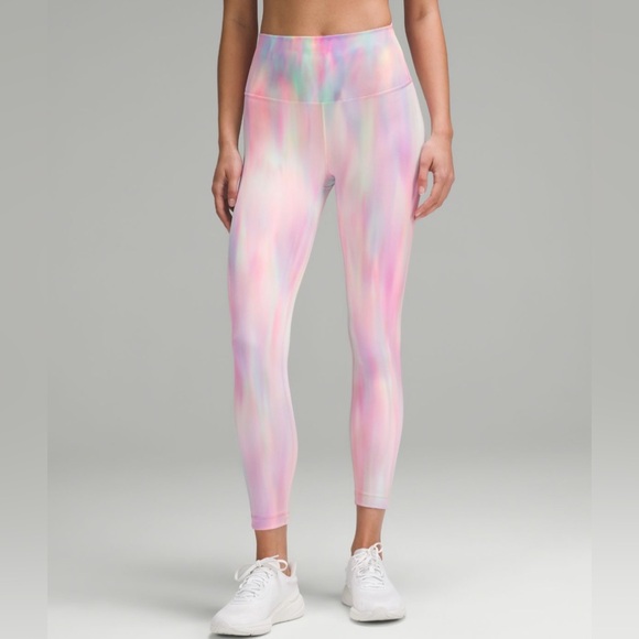 NWT 🍋Lululemon ✨Wunder Under High-Rise‎ Tight 25” Wash Psychedelic Size 8 RARE - Picture 2 of 12